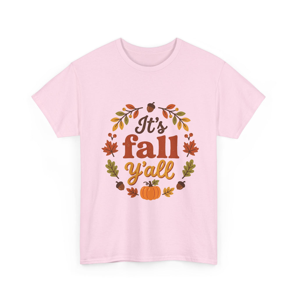 It's Fall Y'all T-Shirt — Autumn Leaves Pumpkin Graphic Tee