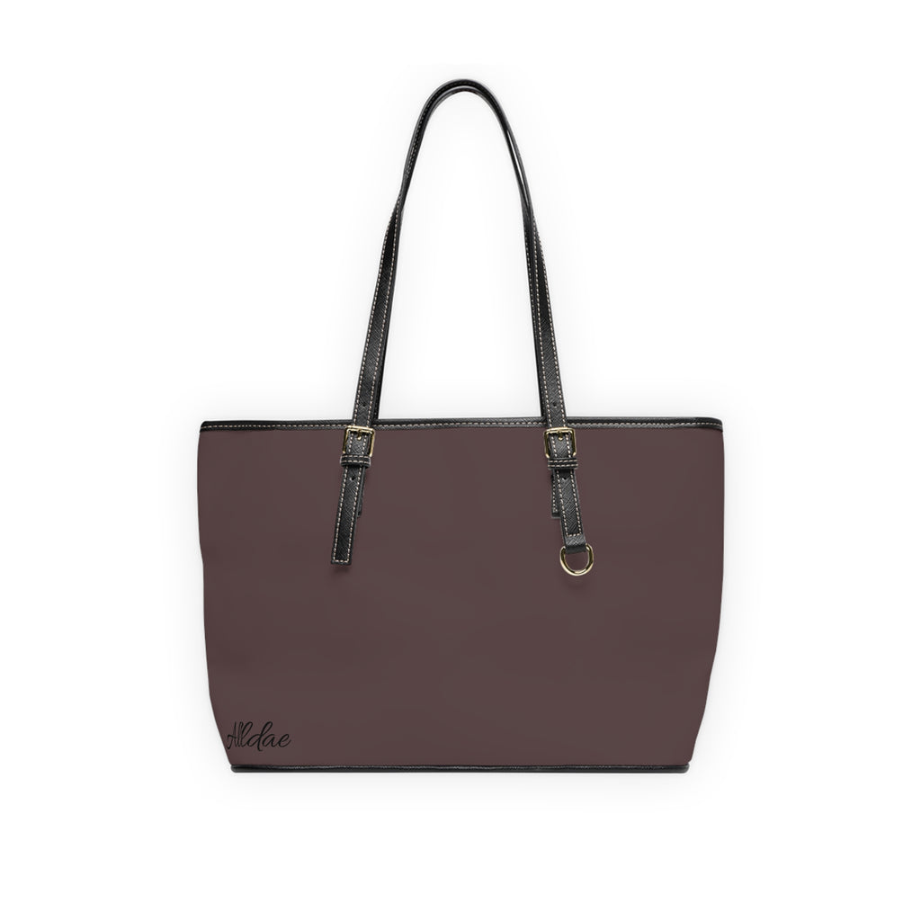PU Leather Shoulder Bag — Classic Brown Tote for Everyday Use