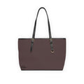 PU Leather Shoulder Bag — Classic Brown Tote for Everyday Use