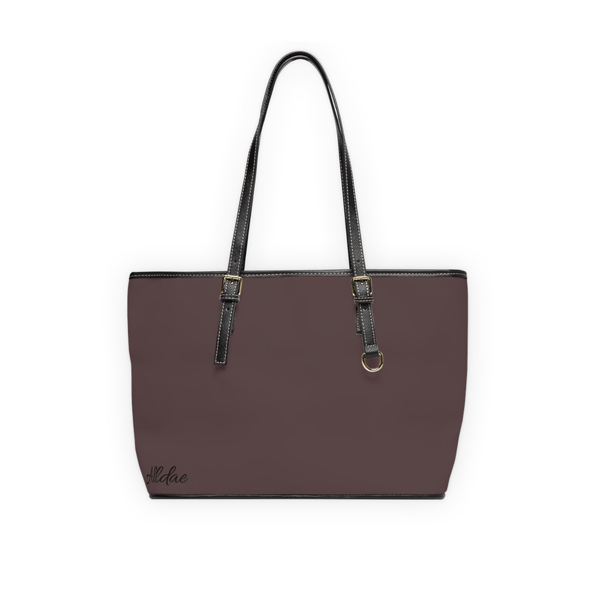 PU Leather Shoulder Bag — Classic Brown Tote for Everyday Use