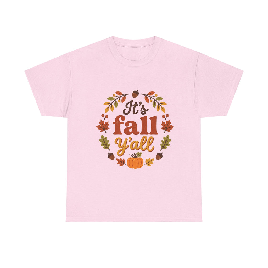 It's Fall Y'all T-Shirt — Autumn Leaves Pumpkin Graphic Tee