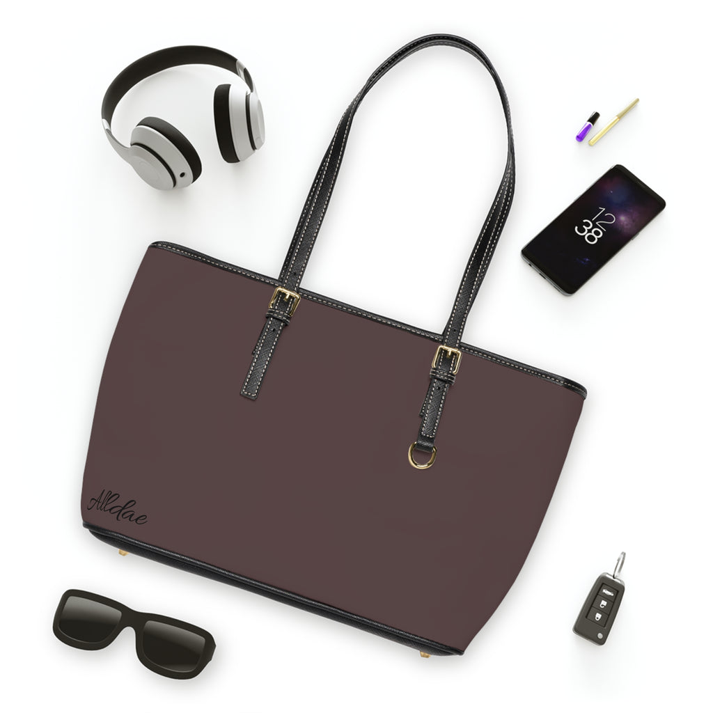 PU Leather Shoulder Bag — Classic Brown Tote for Everyday Use