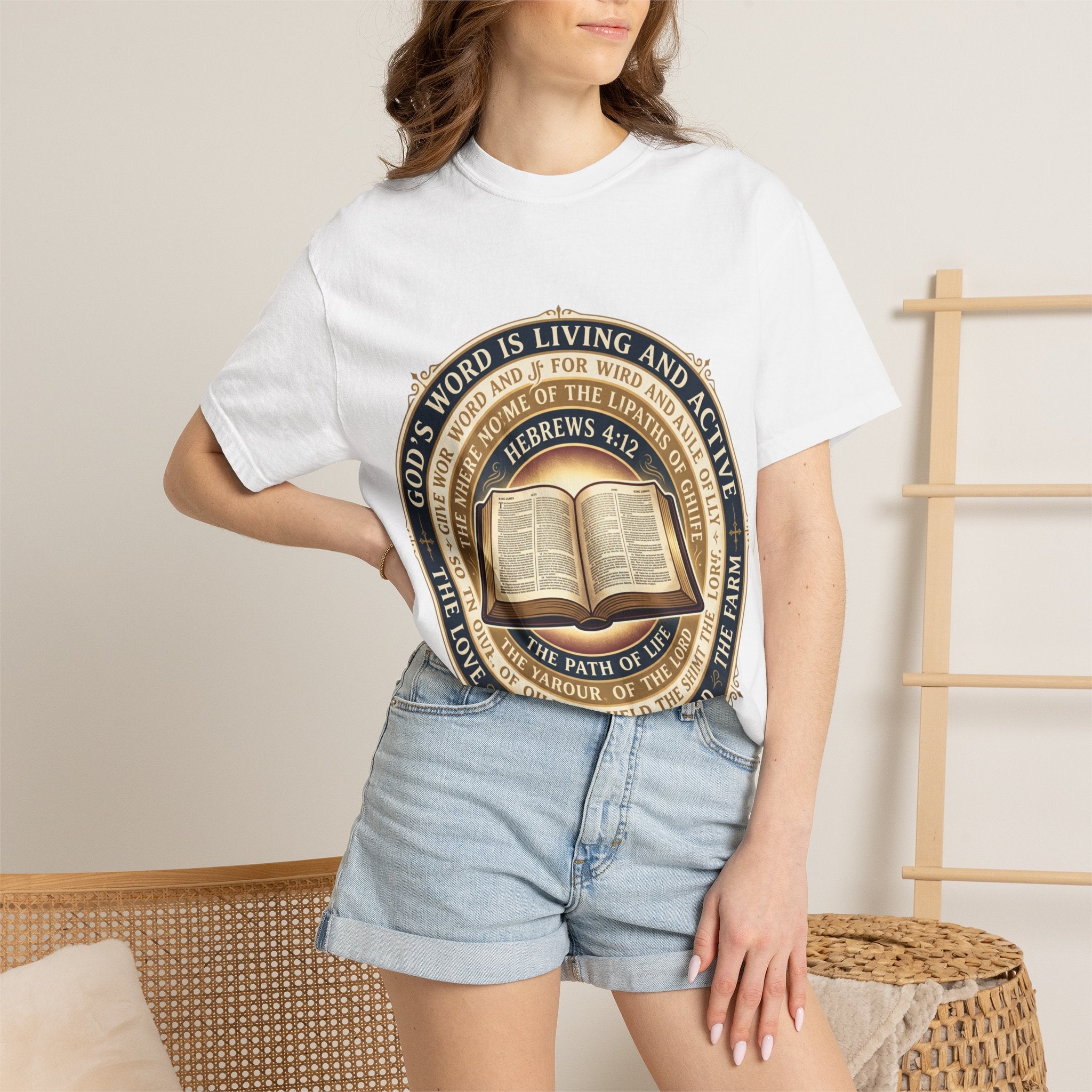 Bible Verse T-Shirt — "God's Word Is Living and Active" Christian Tee