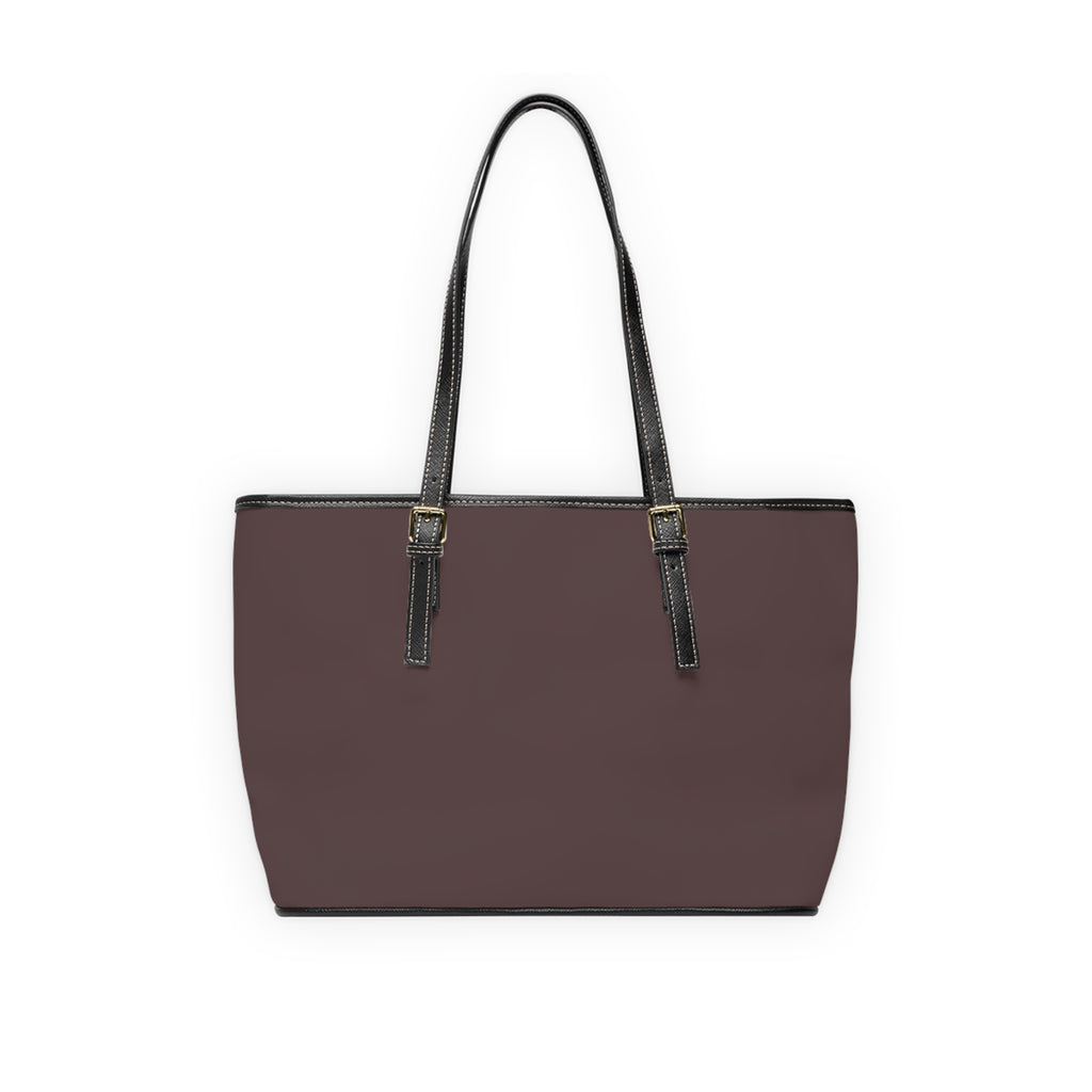 PU Leather Shoulder Bag — Classic Brown Tote for Everyday Use
