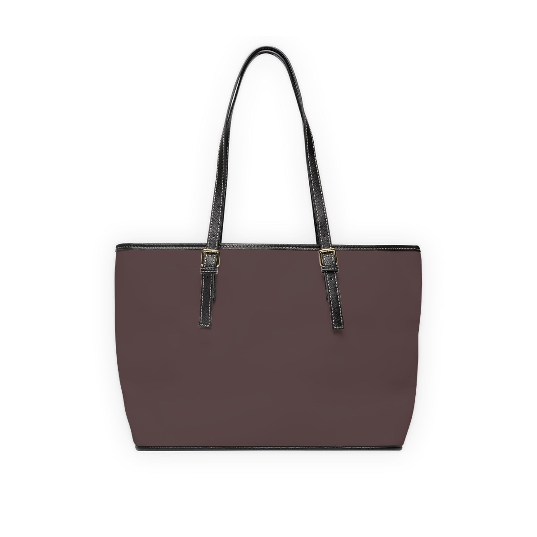 PU Leather Shoulder Bag — Classic Brown Tote for Everyday Use