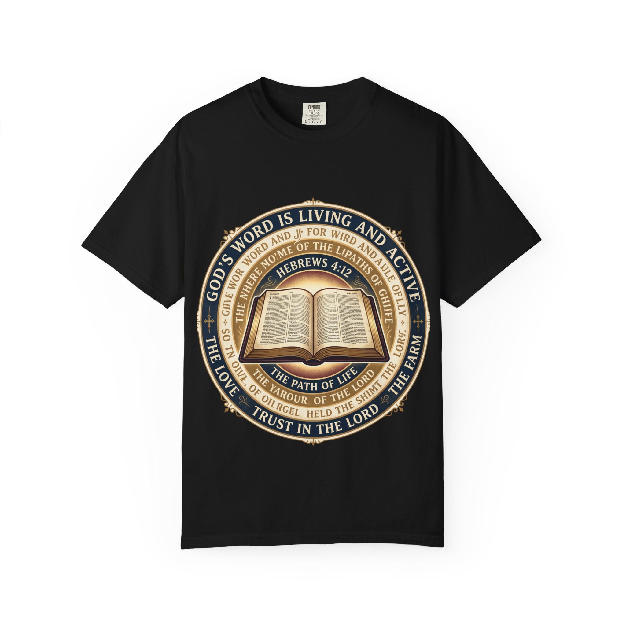 Bible Verse T-Shirt — "God's Word Is Living and Active" Christian Tee
